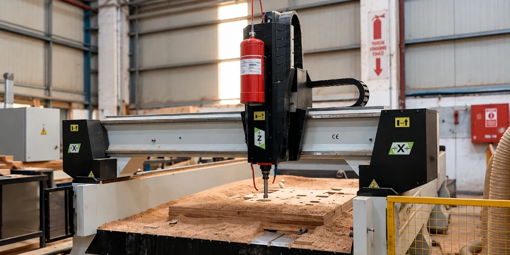 CNC makineleri yangın söndürme sistemi uygulaması