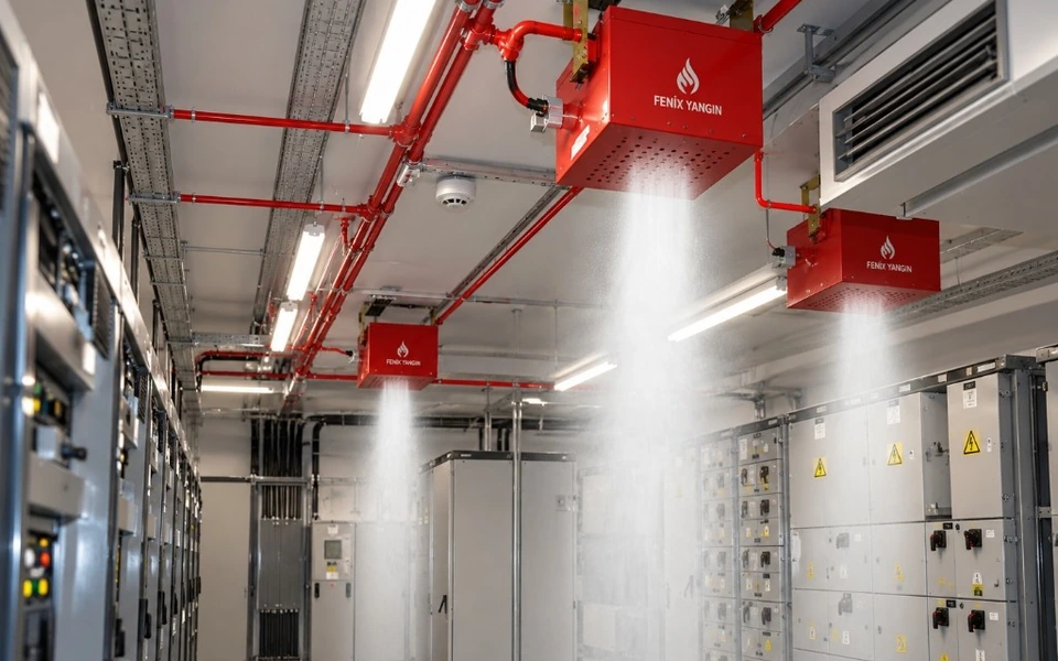 Aerosol söndürme sistemi algılama ve söndürme koruması