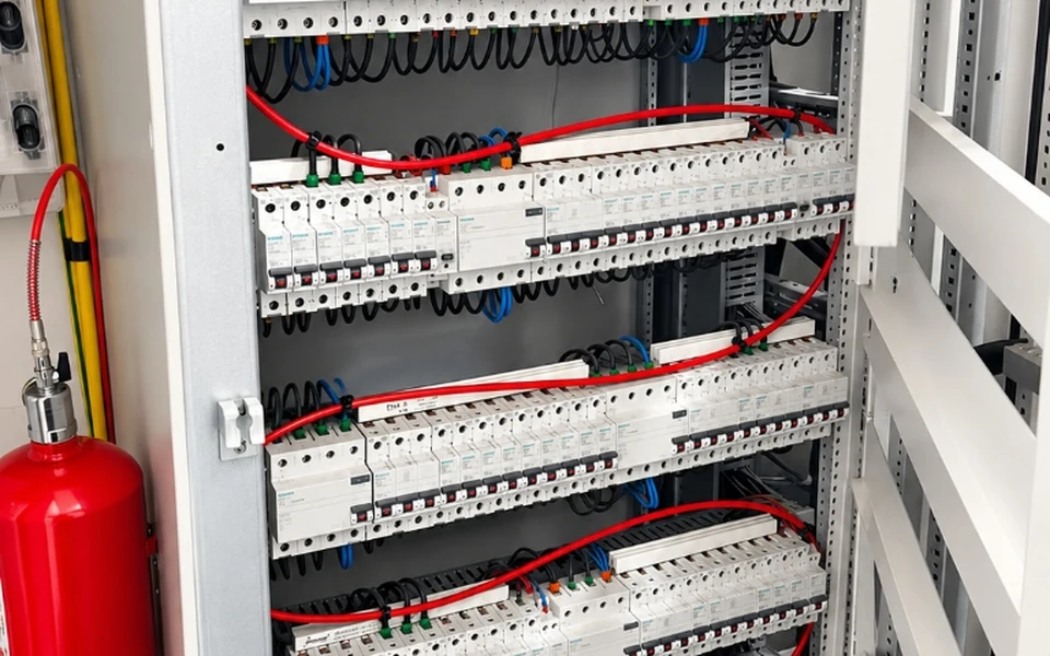 Elektrik panosu içi ısıya duyarlı polimer algılama hortumlu mikro söndürme sistemi montajı
