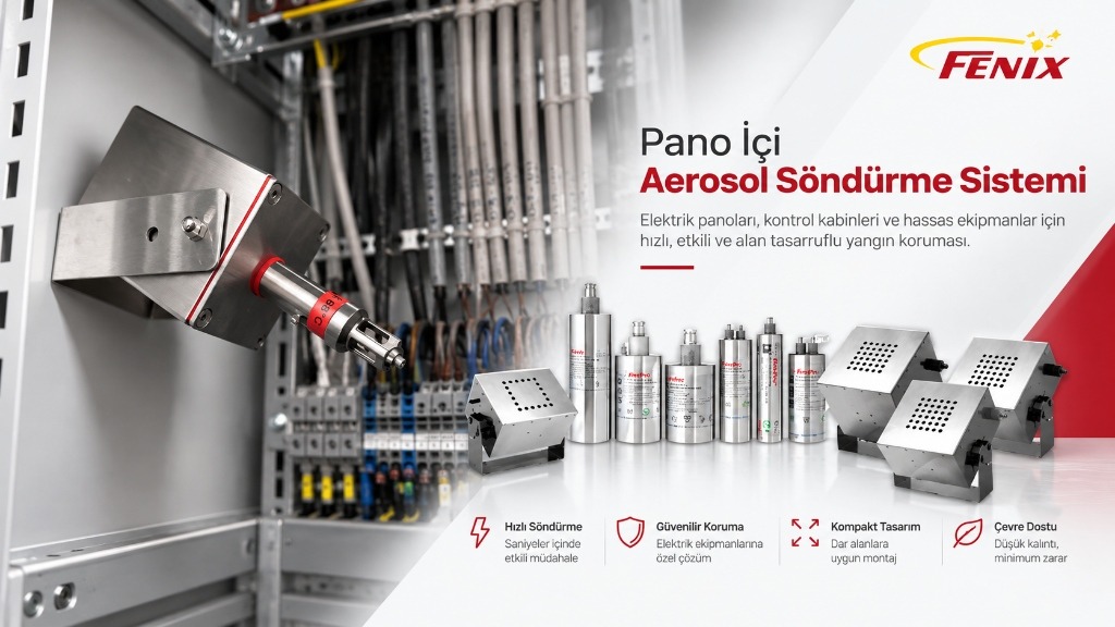 Pano içi aerosol söndürme sistemi uygulaması ve elektrik panosu yangın koruması